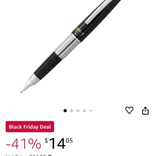 Amazon 亚马逊,Pentel Sharp Kerry Mechanical Pencil (0.7mm), Black Barrel, 1 Pen (P1037A) : Office Products