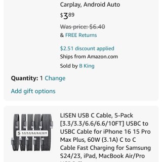 LISEN充电数据线⚡️USB-C2C ...