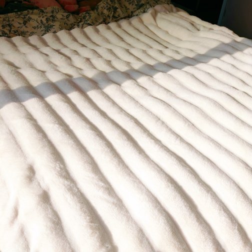 像一片云☁️般柔软🐰罗莱家纺双面绒毛毯太爱了