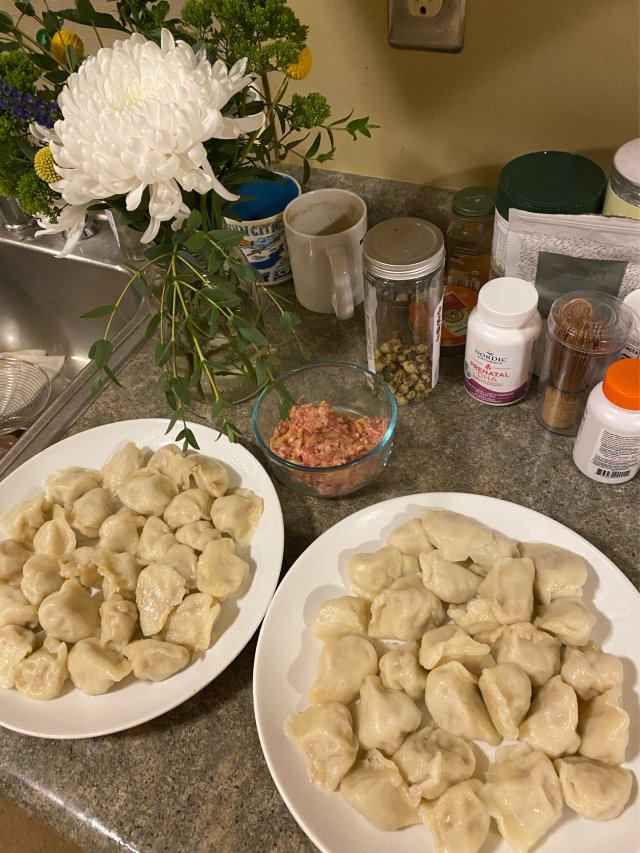自家包的美味😋东北风味的酸白菜猪肉...