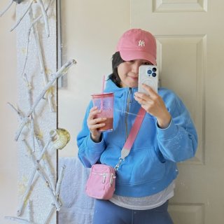 💗穿Scuba的季节来了💙粉蓝氛围感穿搭...
