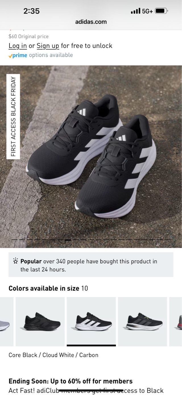 黑五购物车🛒：adidas的运动鞋