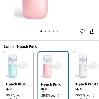 Amazon 亚马逊,GIVERARE Nano Facial Steamer, Handy Mini Mister, USB Rechargeable Mist Sprayer, 30ml Visual Water Tank Moisturizing&Hydrating for Face, Daily Makeup, Skin Care, Eyelash Extensions-Pink : Beauty & Personal Care