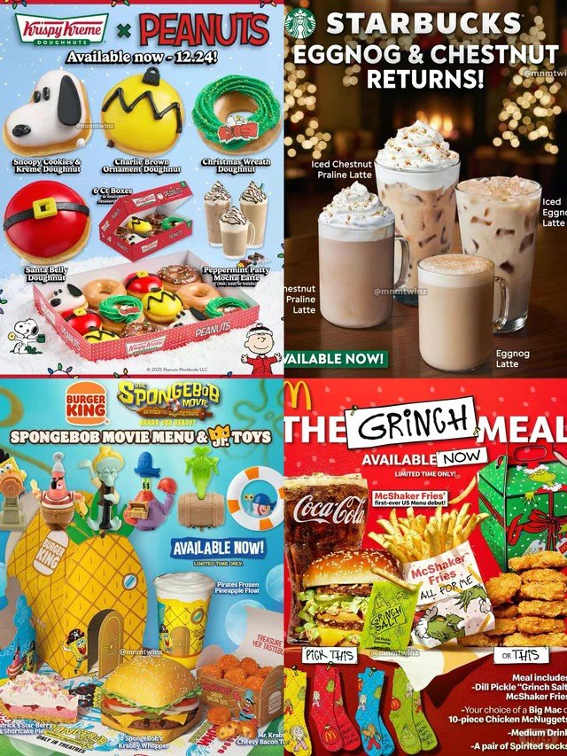 北美12月圣诞🎄新品星巴克/甜甜圈...