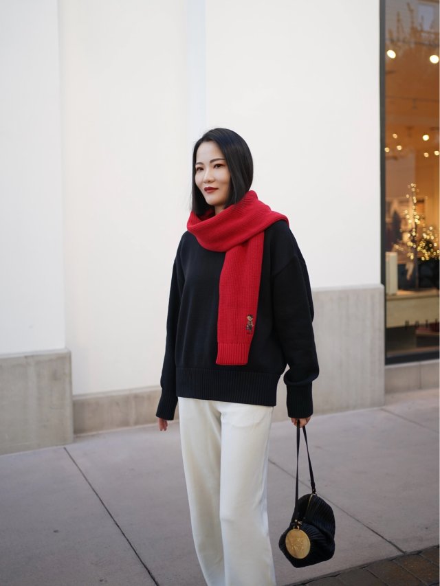 OOTD｜圣诞来点红色🧣