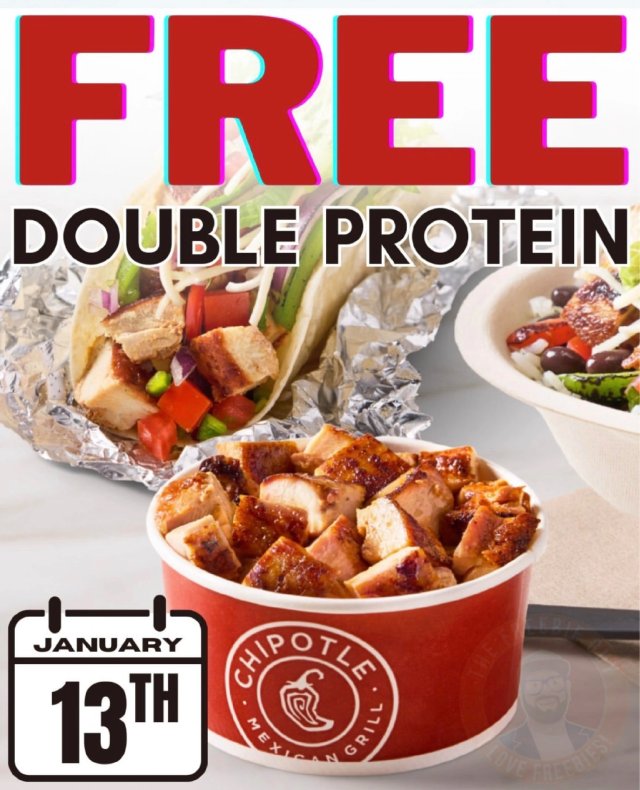 🌯 Chipotle 免费【双份蛋...