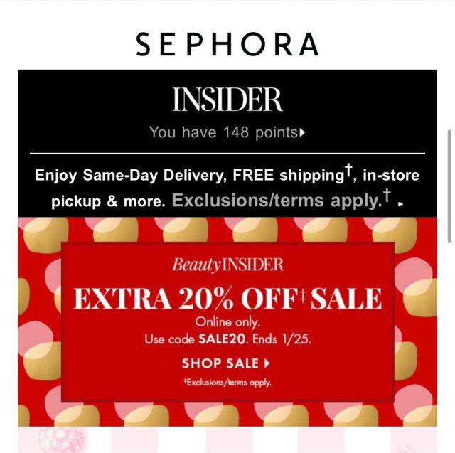 SEPHORA又一波福利<br /...