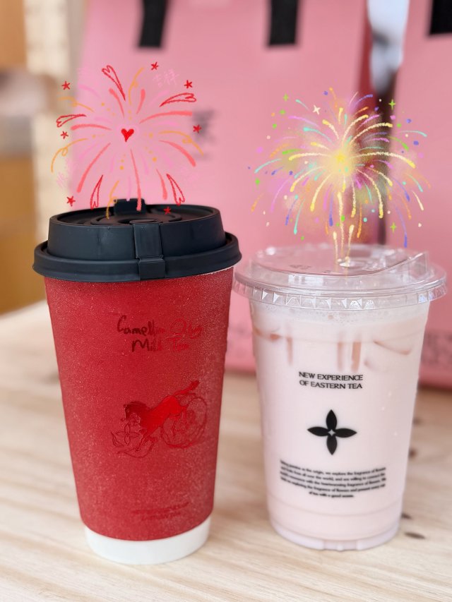 茉莉奶白上新山茶花啦，红色包装好喜庆🧧