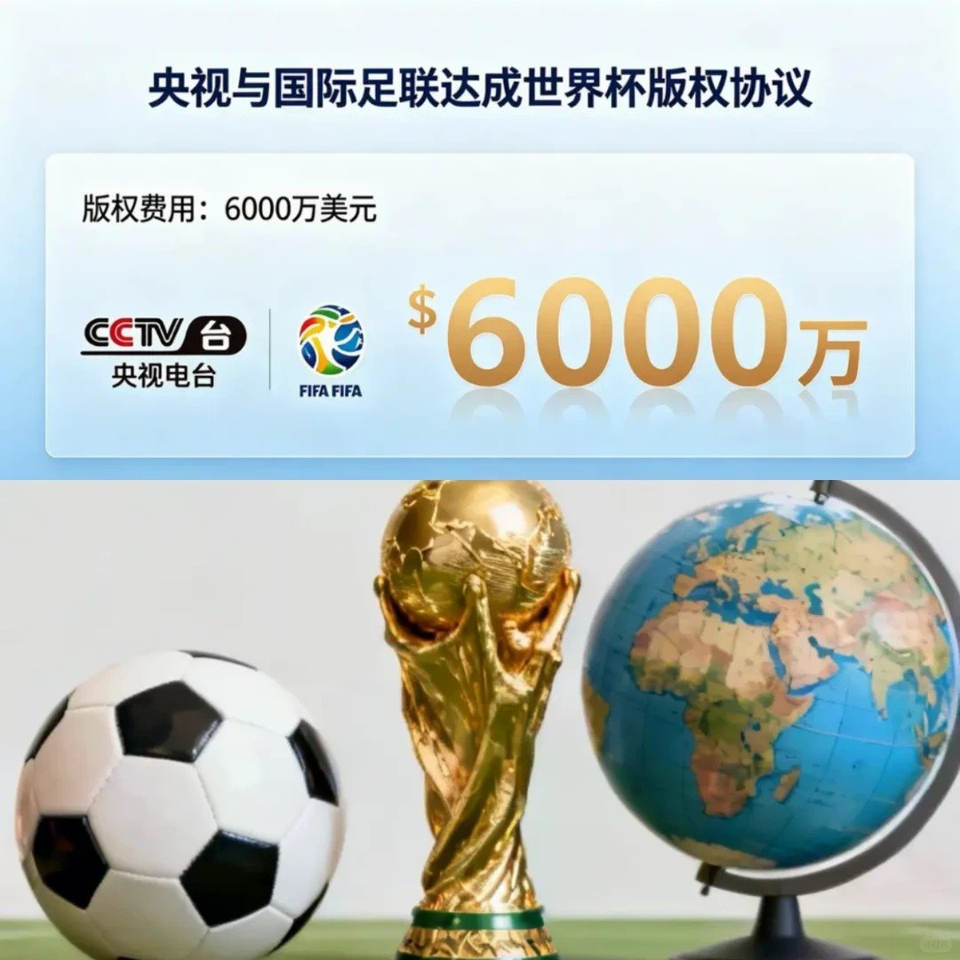 央视6000万美元拿下美加墨世界杯转播权...