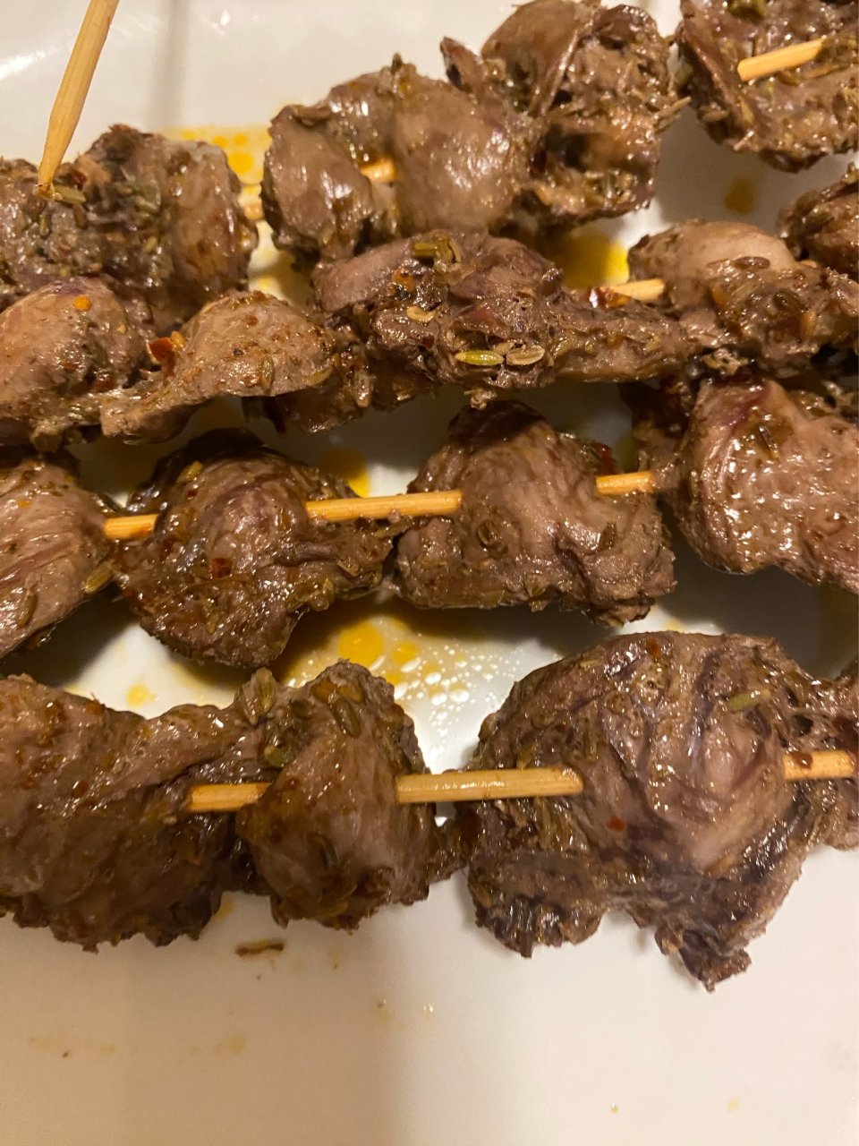 烧烤BBQ鸡心