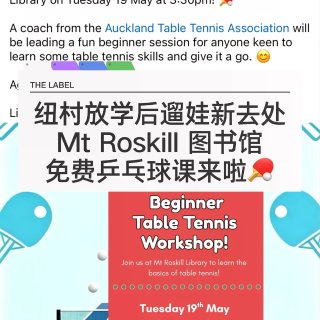 🇳🇿纽村遛娃 免费桌球课！新手友好！6+...