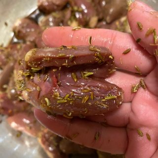 烧烤BBQ鸡心