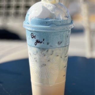 $2.95 DIY星巴克夏日椰蓝云朵拿铁...