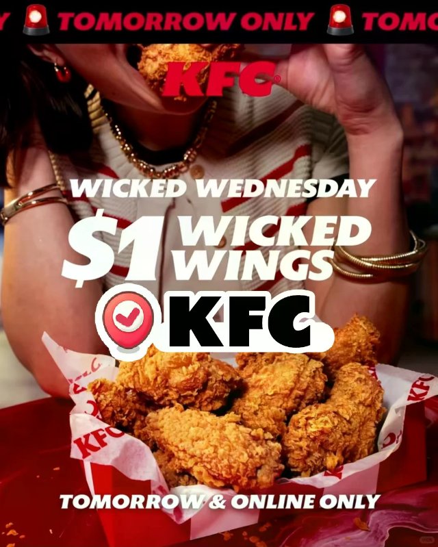 6月17日🇦🇺KFC疯狂星期三1🔪鸡翅