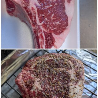 Costco战斧牛排 反向煎烤...