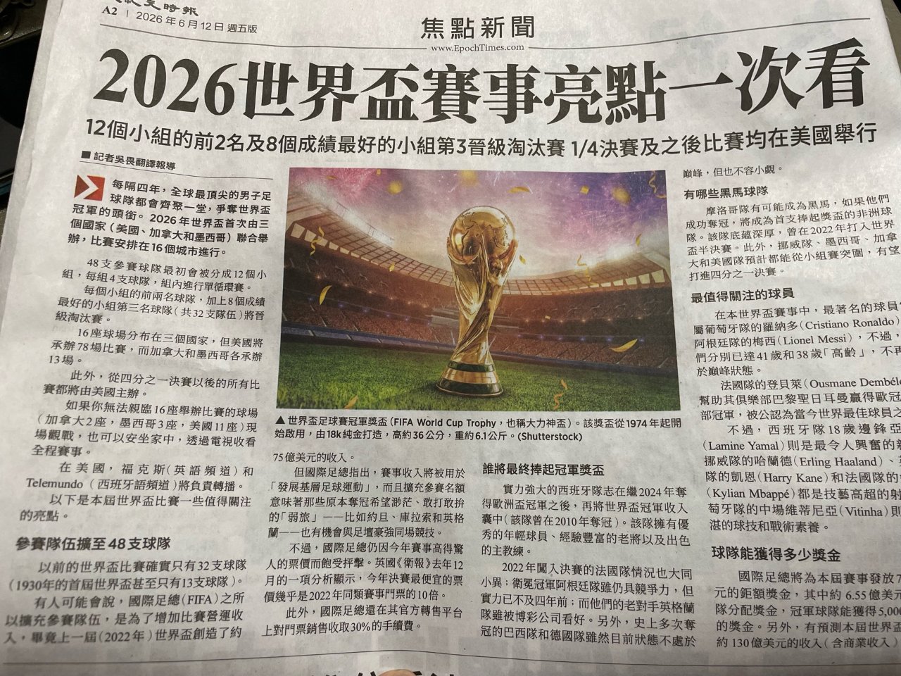 2026世界盃賽事亮點一次看...