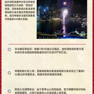 🎆最高奖500！加州多地重罚非法烟花...