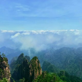 黄山：都不白来嗷！使劲爬就完了...