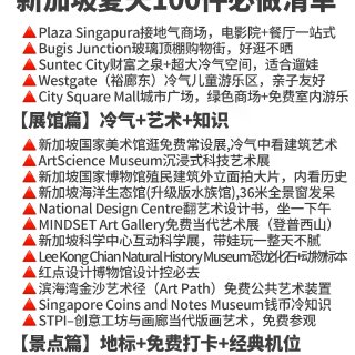 新加坡夏天100件必做清单...