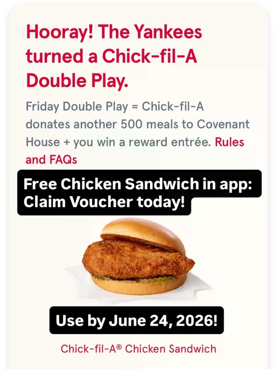 🌆 纽约Chick-fil-A 免费炸鸡...