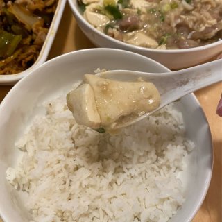 四川口味的盐煎肉😁配豆花肥牛...
