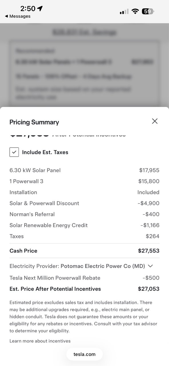 特斯拉太阳能quote $27,000，...