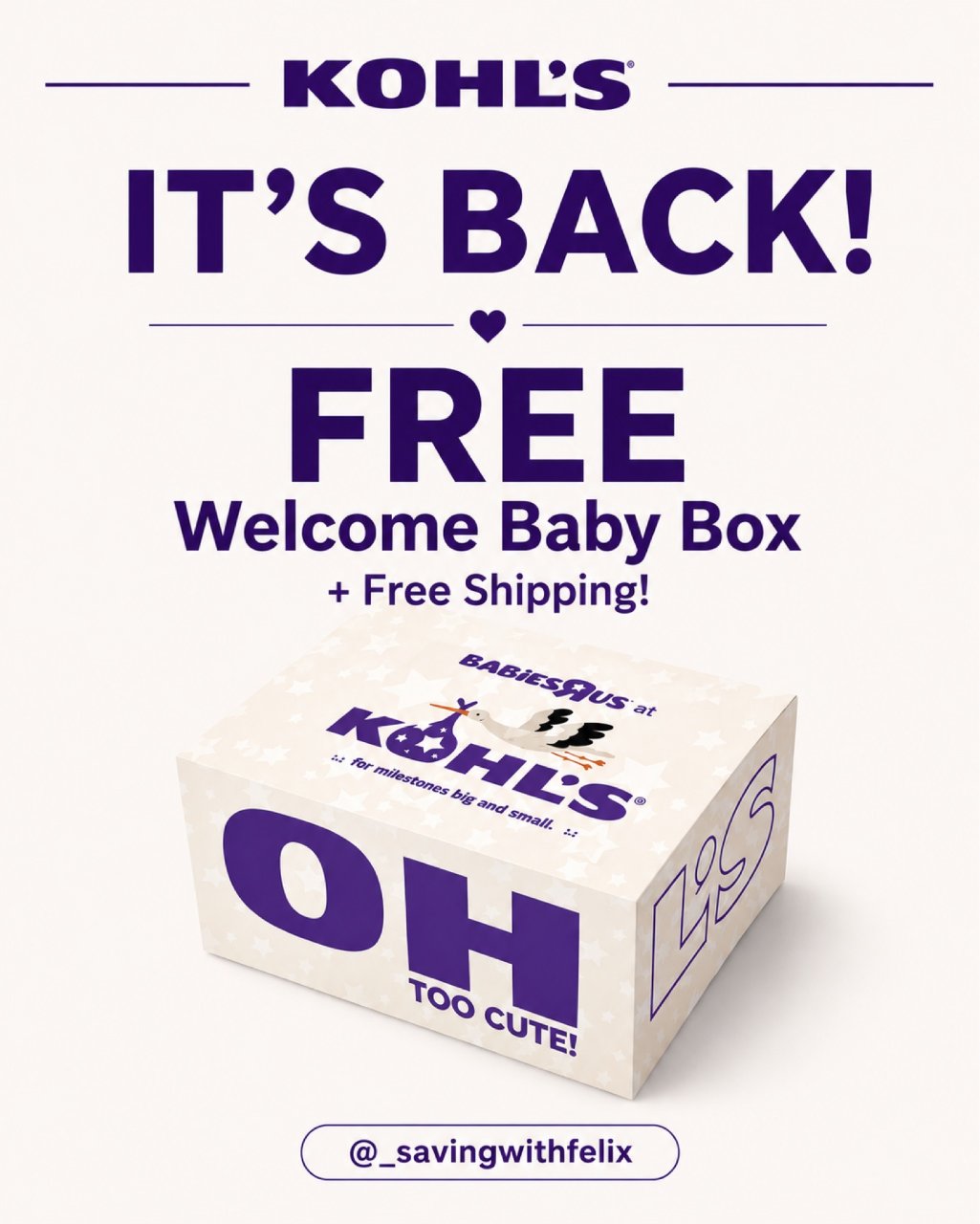 🎉 Kohl’s 免费 Welcome ...