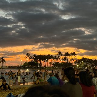 🎆美好的夏威夷烟花之夜～Hilton H...