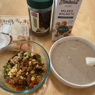 健康早餐之❤️山药薏仁粉 + 黑芝麻粉 ...