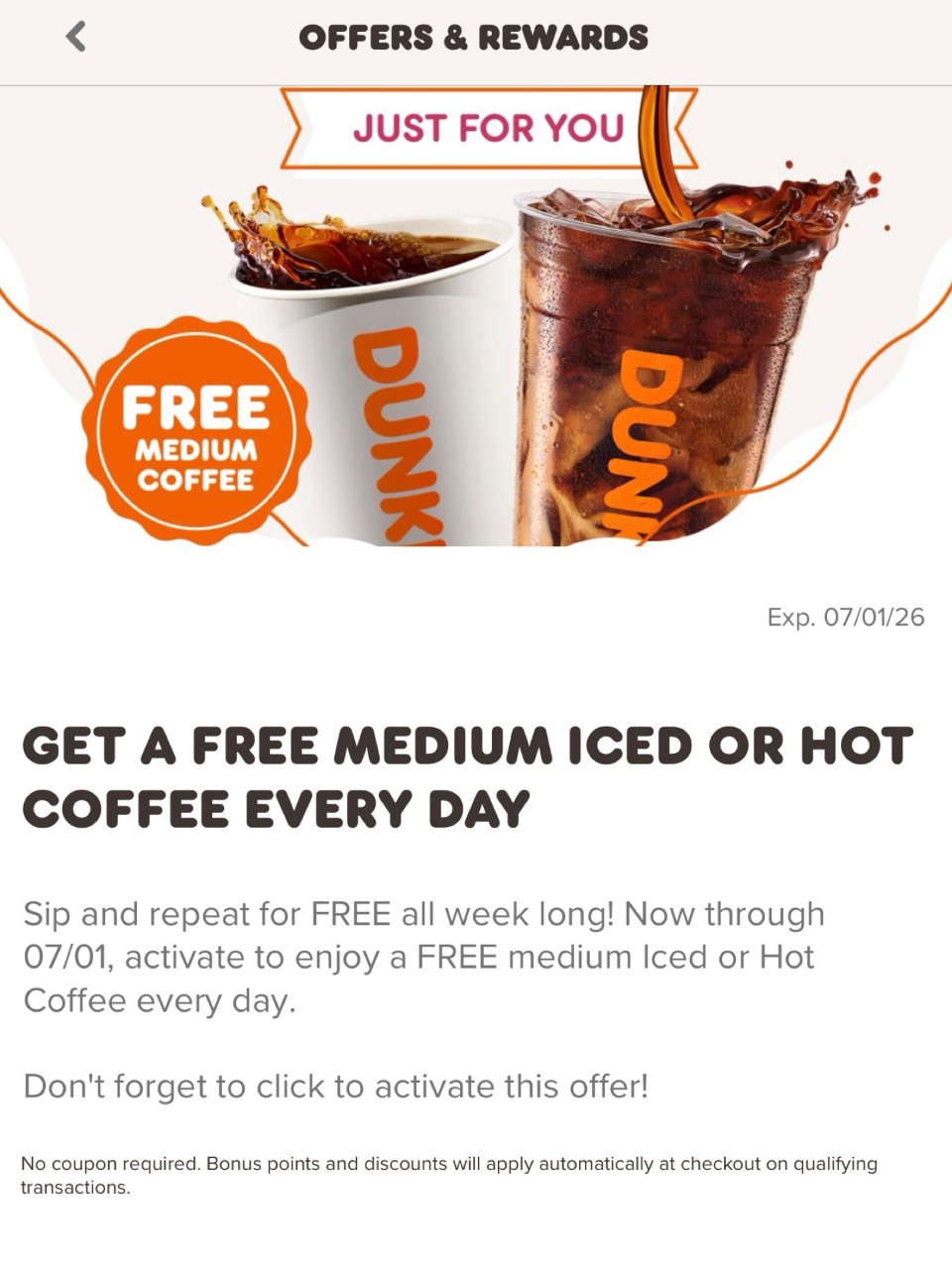 ☕️ Dunkin Just For Y...