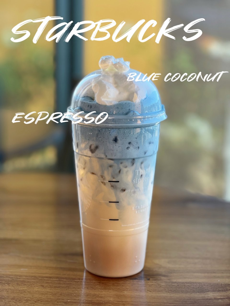 $2.95 DIY星巴克夏日椰蓝云朵拿铁...