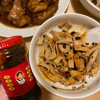 高碑店香豆卷做快手版本凉拌豆腐皮配油煎花...