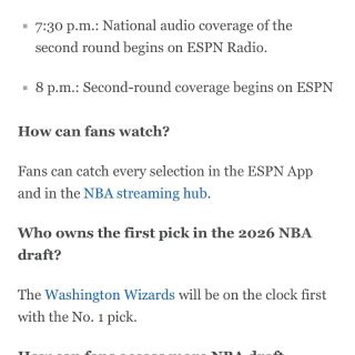 🔥2026NBA选秀首轮马上开盘！快来看...