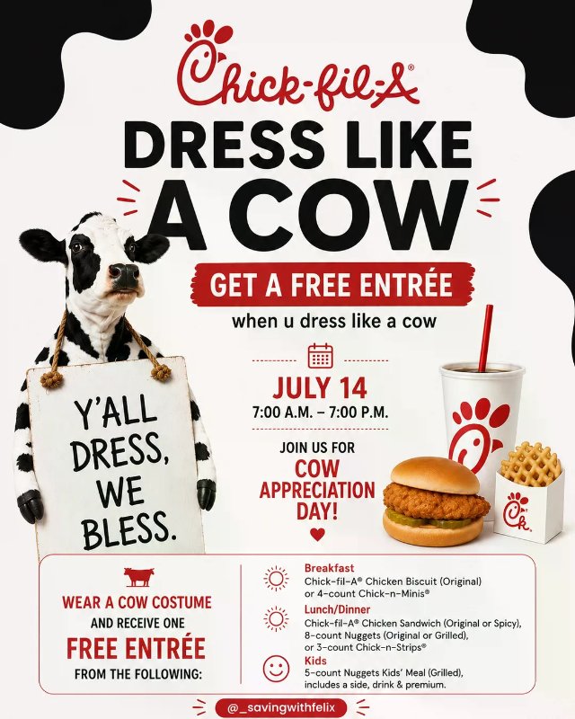 🐄 Chick-fil-A 神活动...