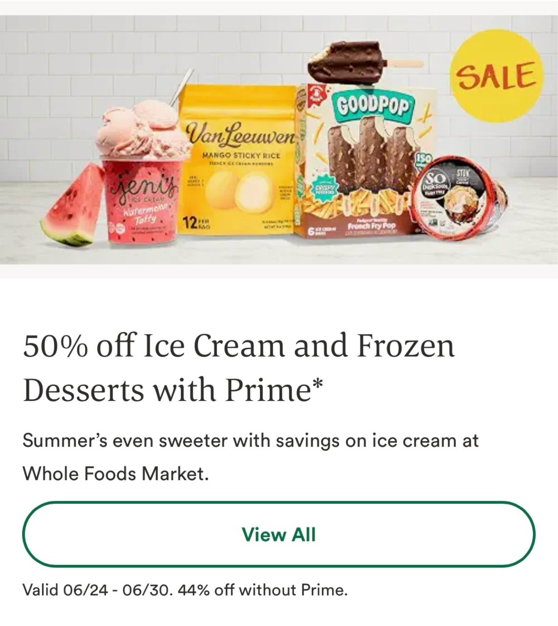 Whole Foods一年一度全场冰淇淋...