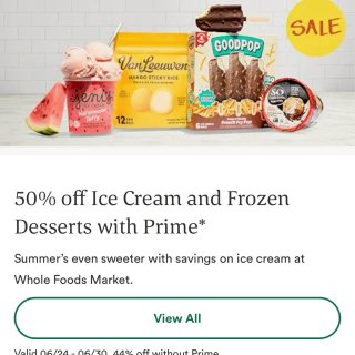 Whole Foods一年一度全场冰淇淋...