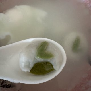 第一次买到龙井茶的汤圆...