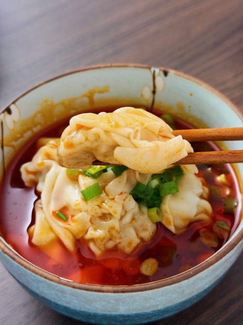 美国留子/打工人六分钟搞定晚餐红油抄手🌶️