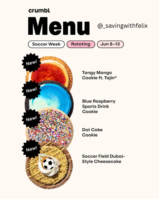 🍪 Crumbl 6/8-6/13...
