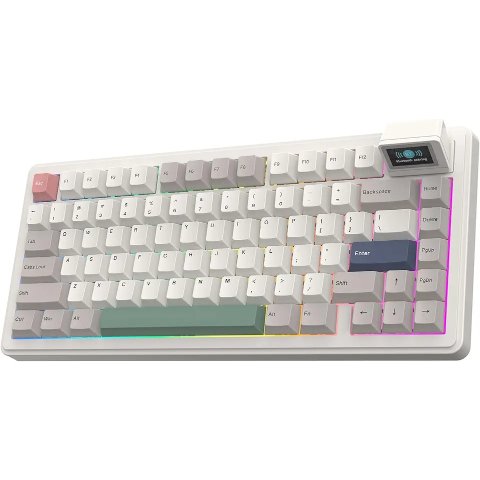 EPOMAKER RT82 无线机械键盘 RGB奶玉色