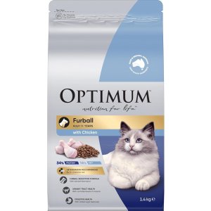 Optimum 除毛球成猫鸡肉猫粮 1.4kg×4包