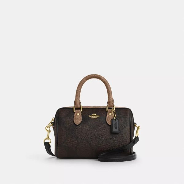 COACH OUTLET Mini Rowan 斜挎包 标志帆布