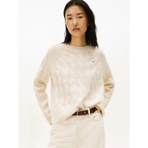 Cable Knit 羊毛宽松毛衣