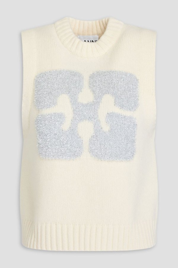 Intarsia 金属针织背心