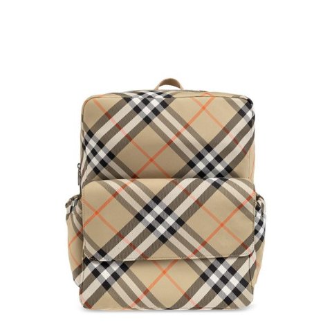 Vintage Check 拉链双肩包
