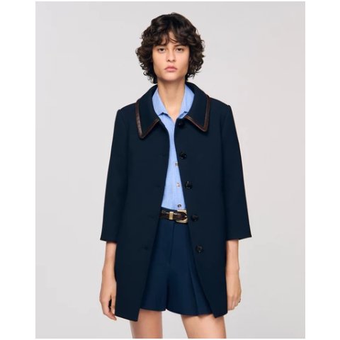 SandroMazaria Coat 米色大衣 L码