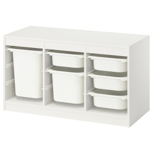Ikea TROFAST 白色收纳组合 99x44x56cm