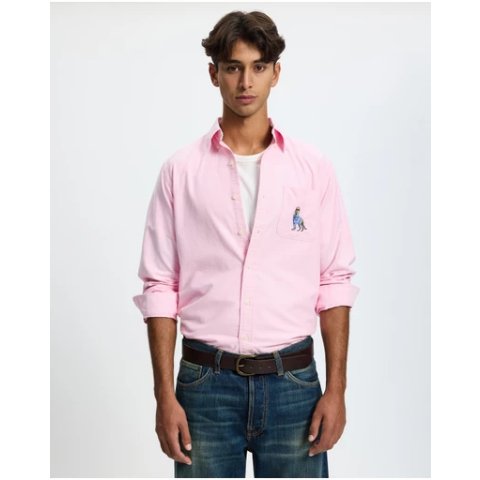Polo Ralph LaurenCustom Fit 刺绣狗牛津衬衫