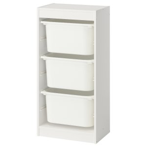Ikea TROFAST 白色收纳柜 46x30x95cm