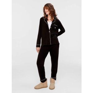 Peter Alexander 黑色竹纤维长袖睡衣套装